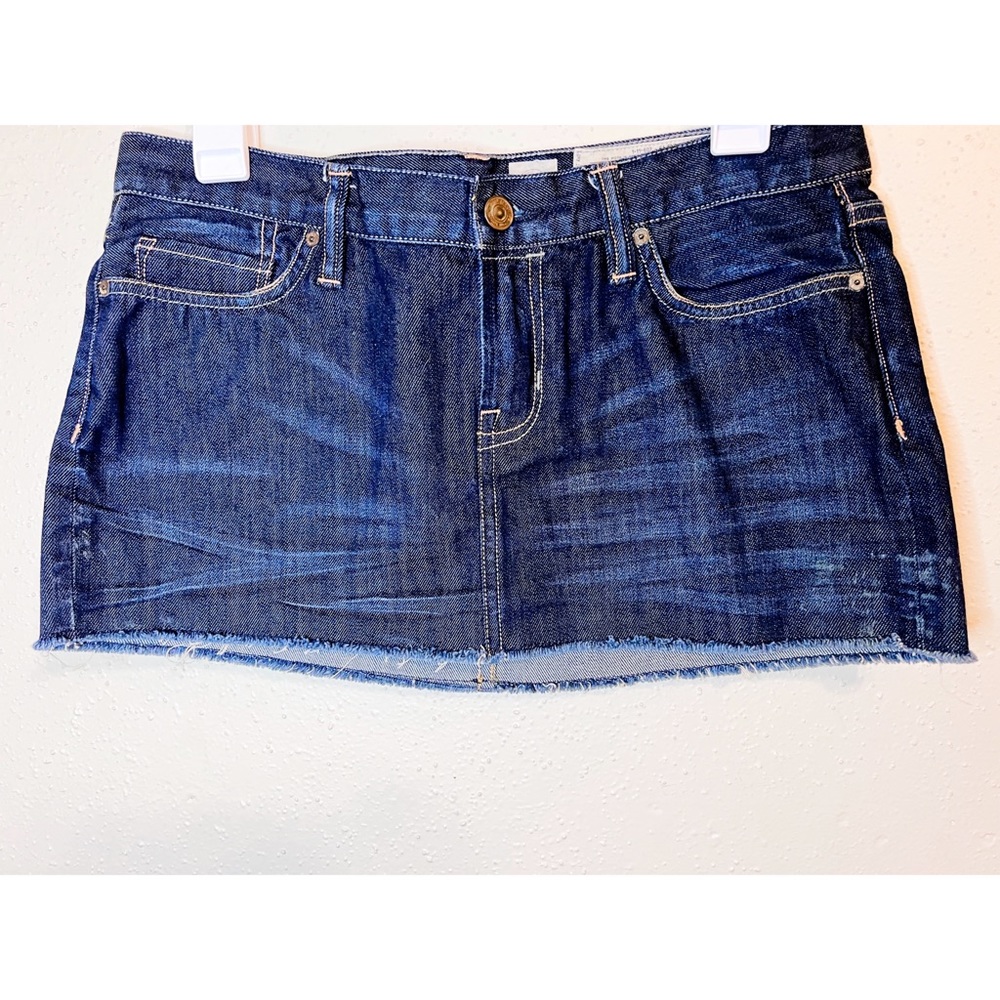 All Saints Denim Dark Wash Mini Skirt